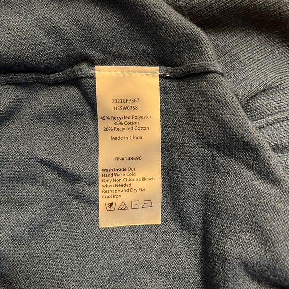 Universal Standard Turtleneck Renee Raglan Ocean Blue Women's size 14/16 - Picture 4 of 4